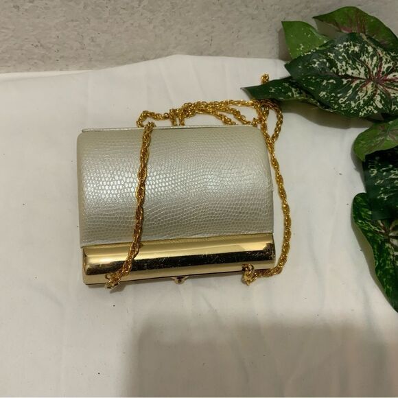 H&M EVENING BAG Mini gold chain Excellent - Picture 4 of 13